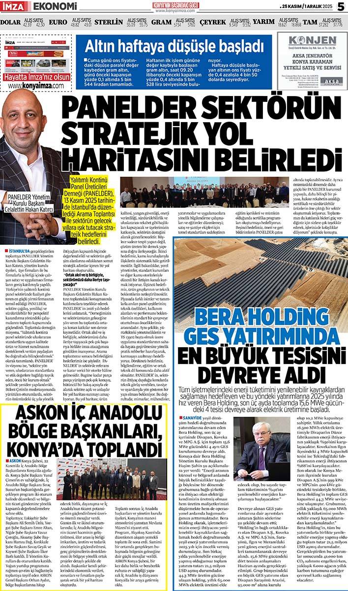 Konya İmza E-GAZETE (25 Kasım / 1 Aralık 2025) 5